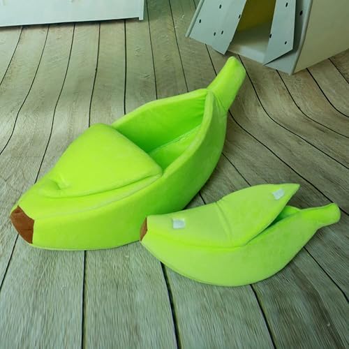 YURRO Bonita cama de plátano para gatos, bonita caseta para perros, suave cueva escondite para gatitos