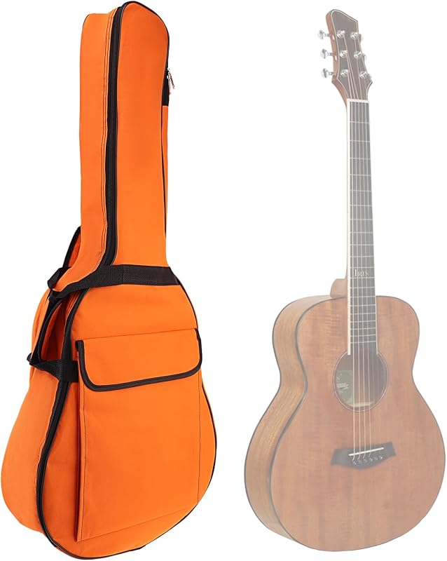 Funda para guitarra de 40/41 pulgadas, estuche acolchado suave resistente al agua, bolsillo grande | Acolchado 600D Oxford de 5 mm. El bolsillo frontal almacena afinadores/pedales/libros. Correas de hombro dobles ajustables. Visibilidad de colores brillantes.