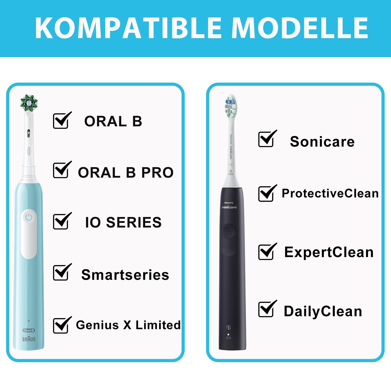 etui podróżne na szczoteczki do zębów Oral-B/Oral-B Pro/Philips Sonicare, przenośna twardoziarna torba podróżna