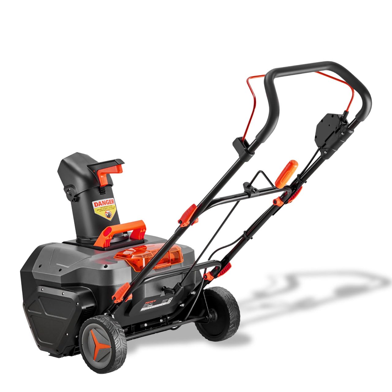 Fuxtec 40V Akku Schneefräse FX-E2SFSET, kabelloser Schneeräumer inkl. Akku + Ladegerät, 51 cm Arbeitsbreite, 6 m Wurfweite, Li-Ion Akku, LED-Frontlichter, leicht und wendig