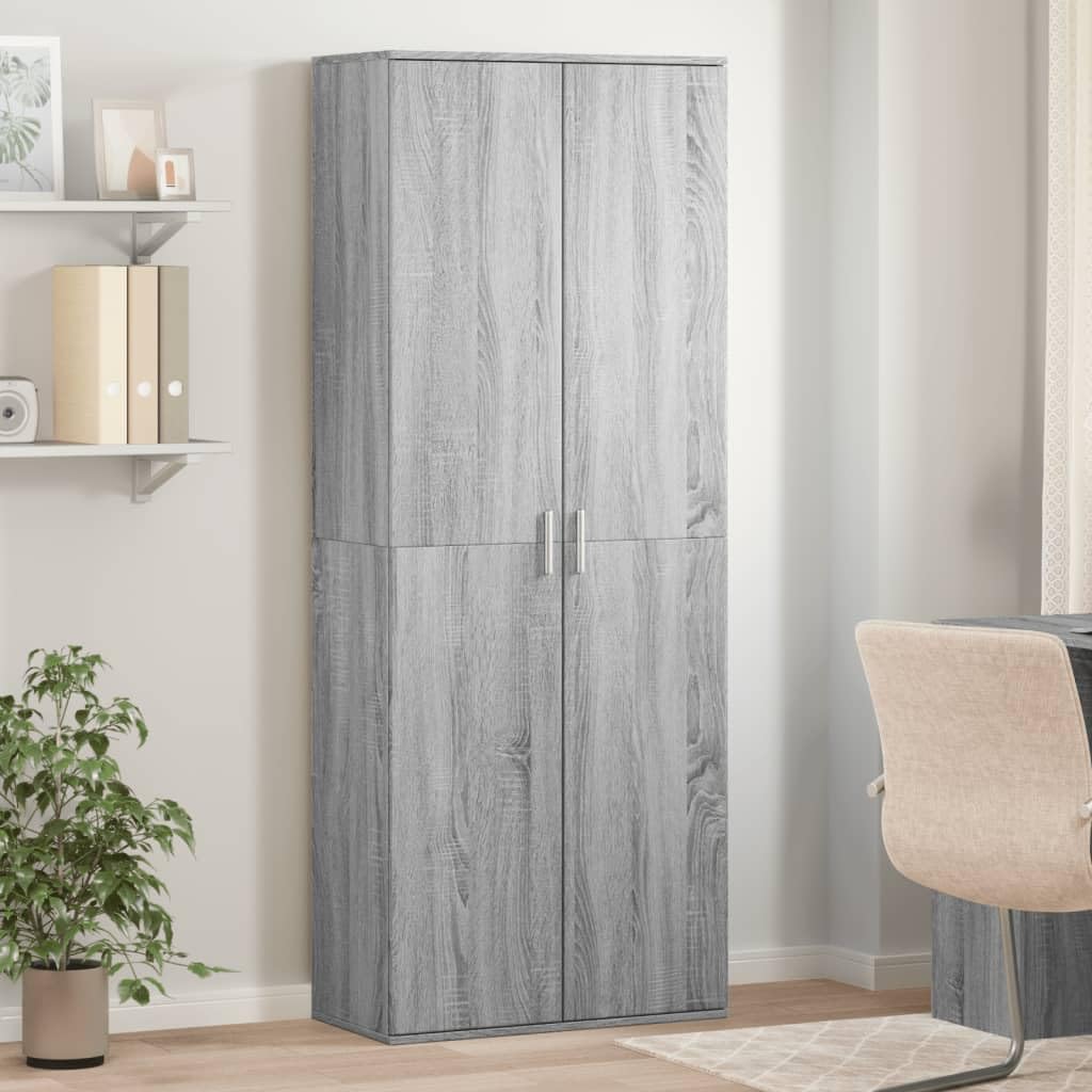 Credenza Grigio Sonoma 70x35x180 cm in Legno Multistrato,Mobiletto Multiuso,Credenza,Credenza Cucina Salvaspazio,Credenza Soggiorno Moderno,Credenza Soggiorno-3276663