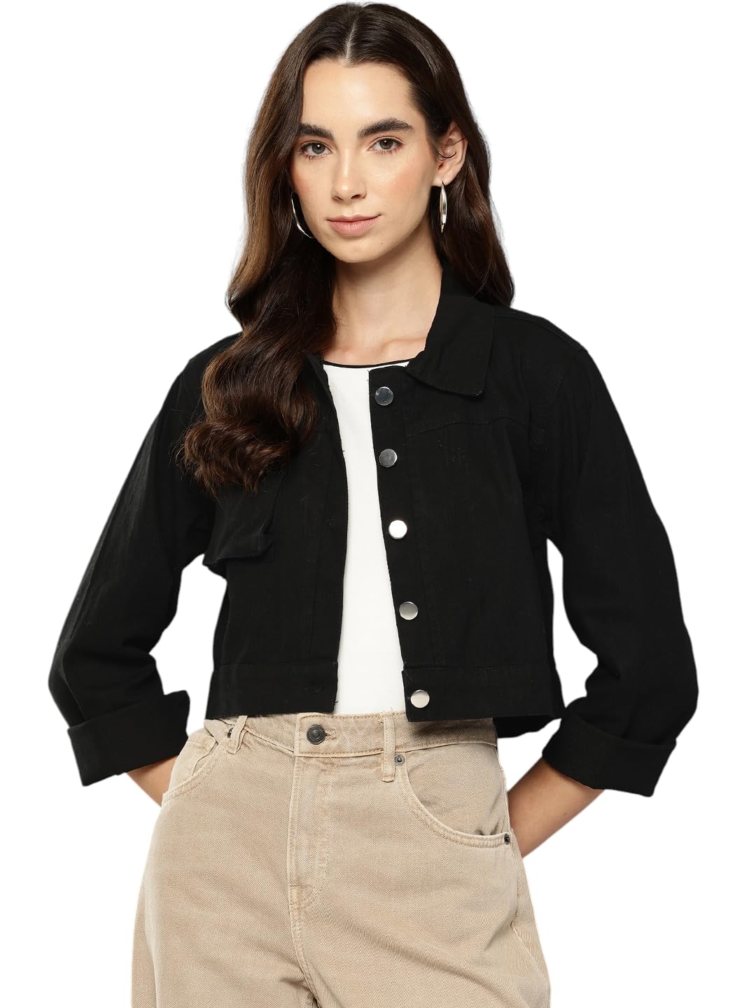 aarika Womens Casual Wear Blue Colour Solid Denim Jacket-picture-56