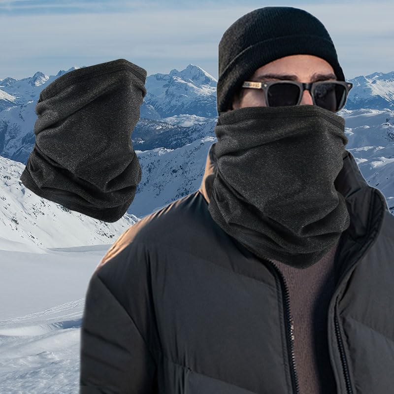 Winter Neck Warmer Gaiter Fleece Windproof Face Mask Cover Scarf for Men & Women for Cold Weather Skiing Hiking