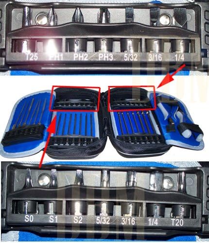 37 PC Precision Micro Files Screwdriver Bits Nut Setter Pliers 1/4" Hex Shank