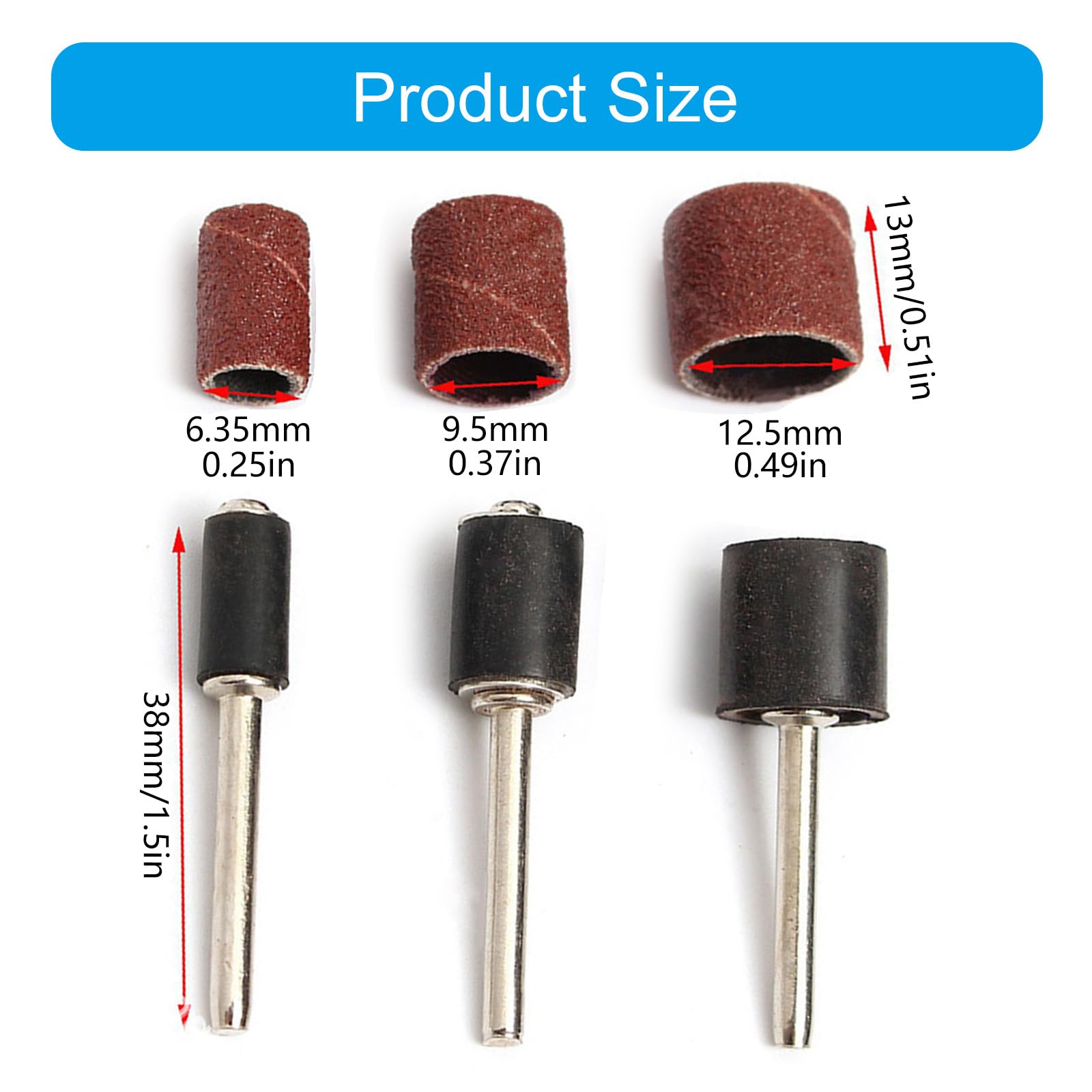 102/132 Stück Nägel Schleifringe Bänder Elektrische Maniküre Bohrer Gel Polieren Entfernen Pediküre Werkzeug Heavy Duty Schleifhülsen für Schleifmaschinen