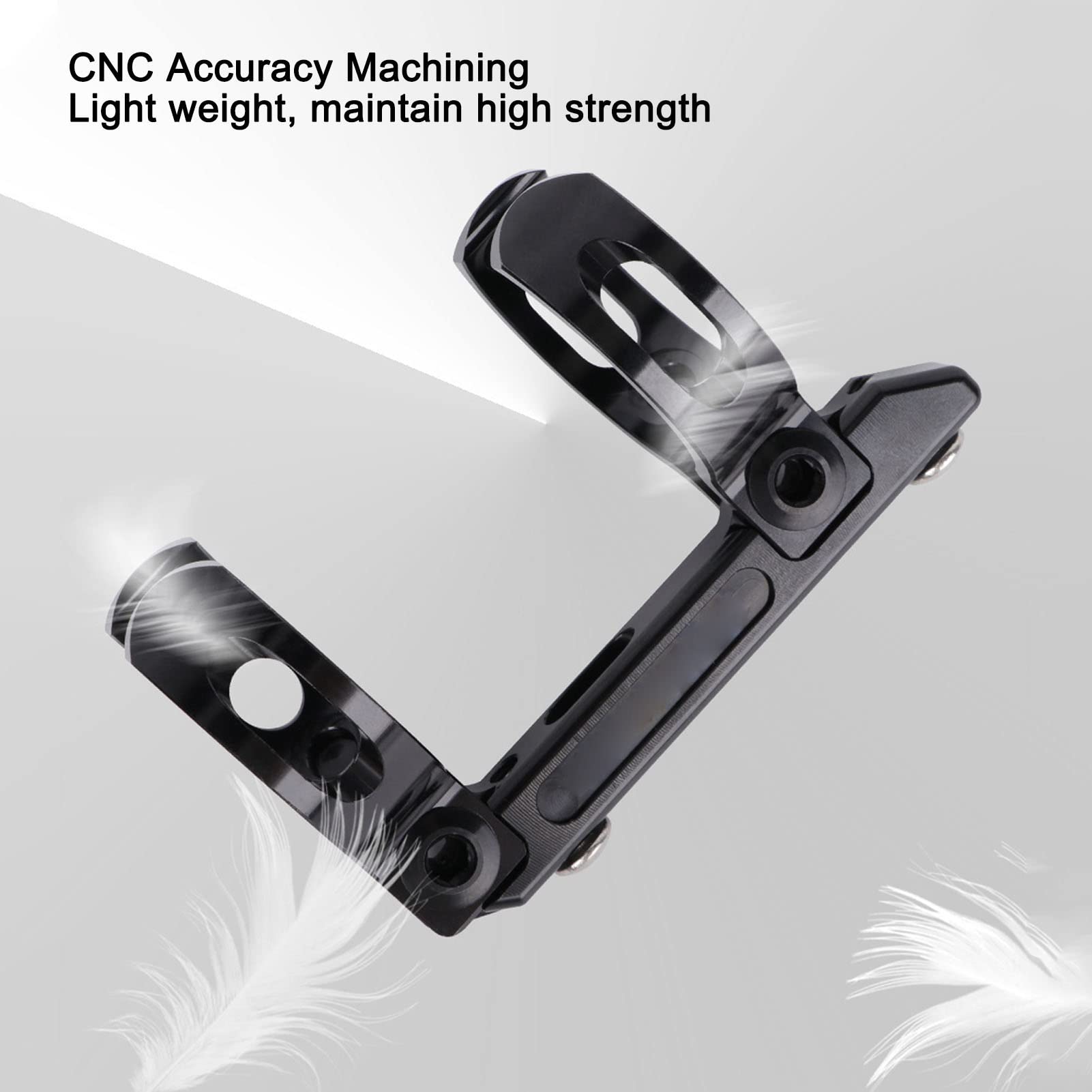 Soporte para tija de sillín de bicicleta, adaptador plegable de aleación de aluminio para botella de agua con almohadillas de goma para Birdy DAHON, se adapta a tuberías de menos de 35 mm