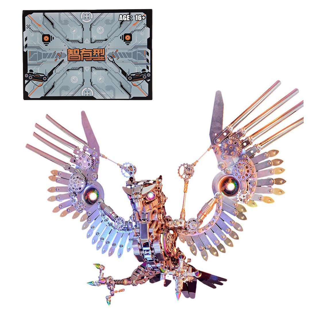 Metalowe puzzle 3D dla dorosłych, Steampunk, mechaniczny Gyrfalcon, zestaw modułów montażowych, 1800 szt., DIY, metalowe puzzle, łamigłówki, odpowiednie do dekoracji domu, rękodzieła, prezentów
