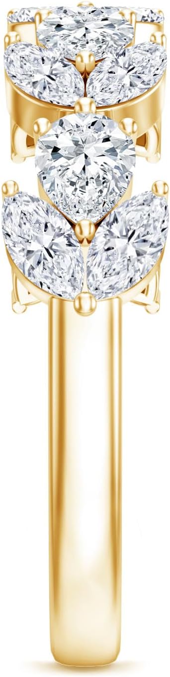 Certified Moissanite Wedding Eternity Band, D-Vs1 Quality, Moissanite Anniversary Ring - Unique Gift Idea For Women