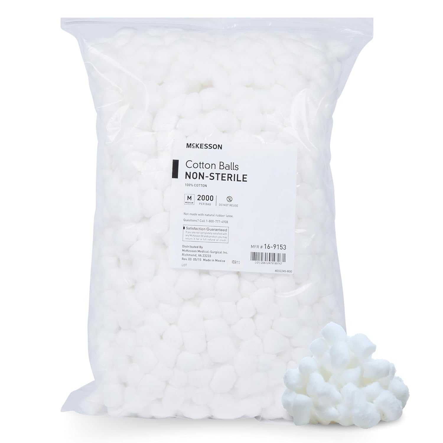 McKesson Cotton Balls [2000 Count] Bulk, 100% Pure Cotton...