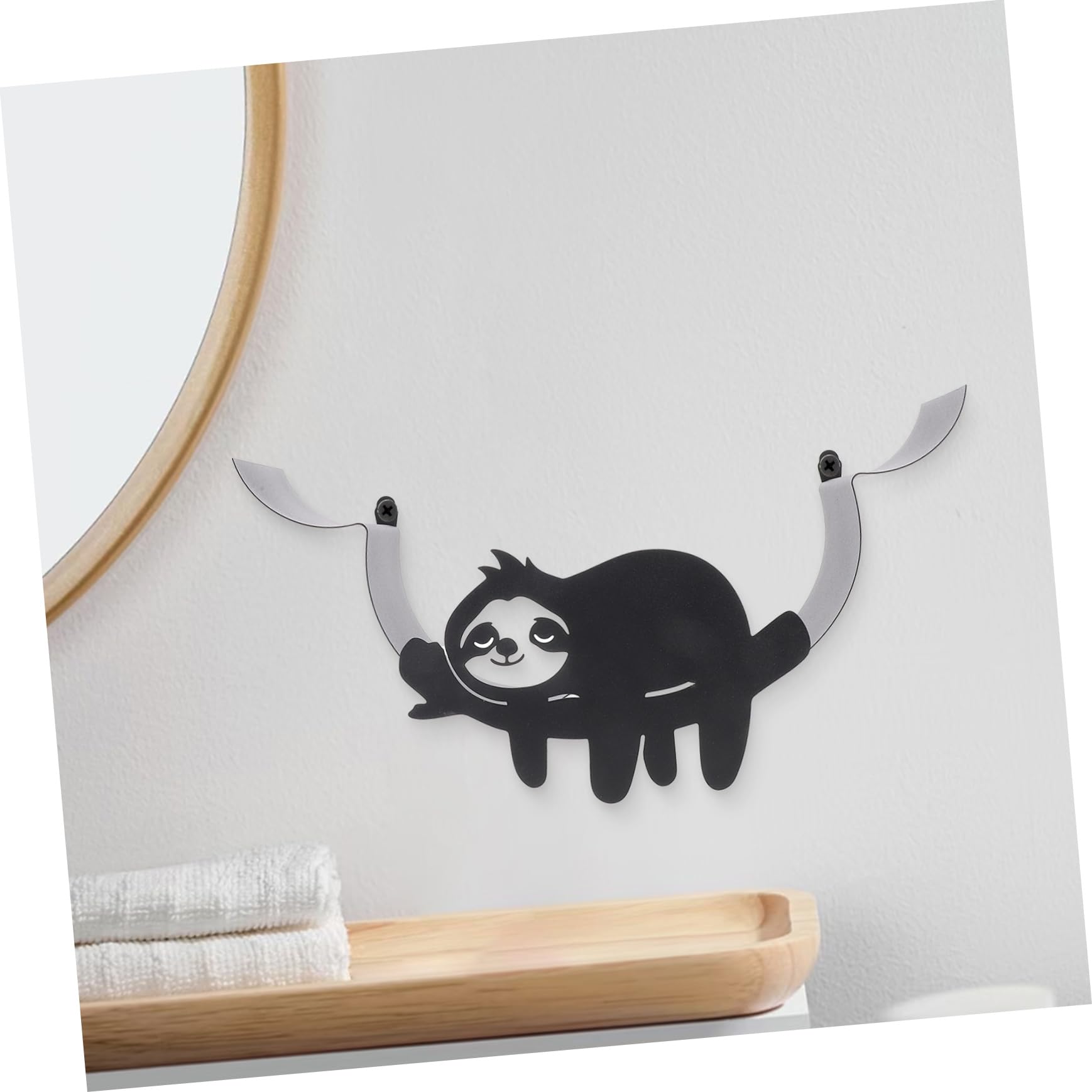 Lustiger Eisen aus Wandmontage zur Toilettenpapierhalter in Schwarz