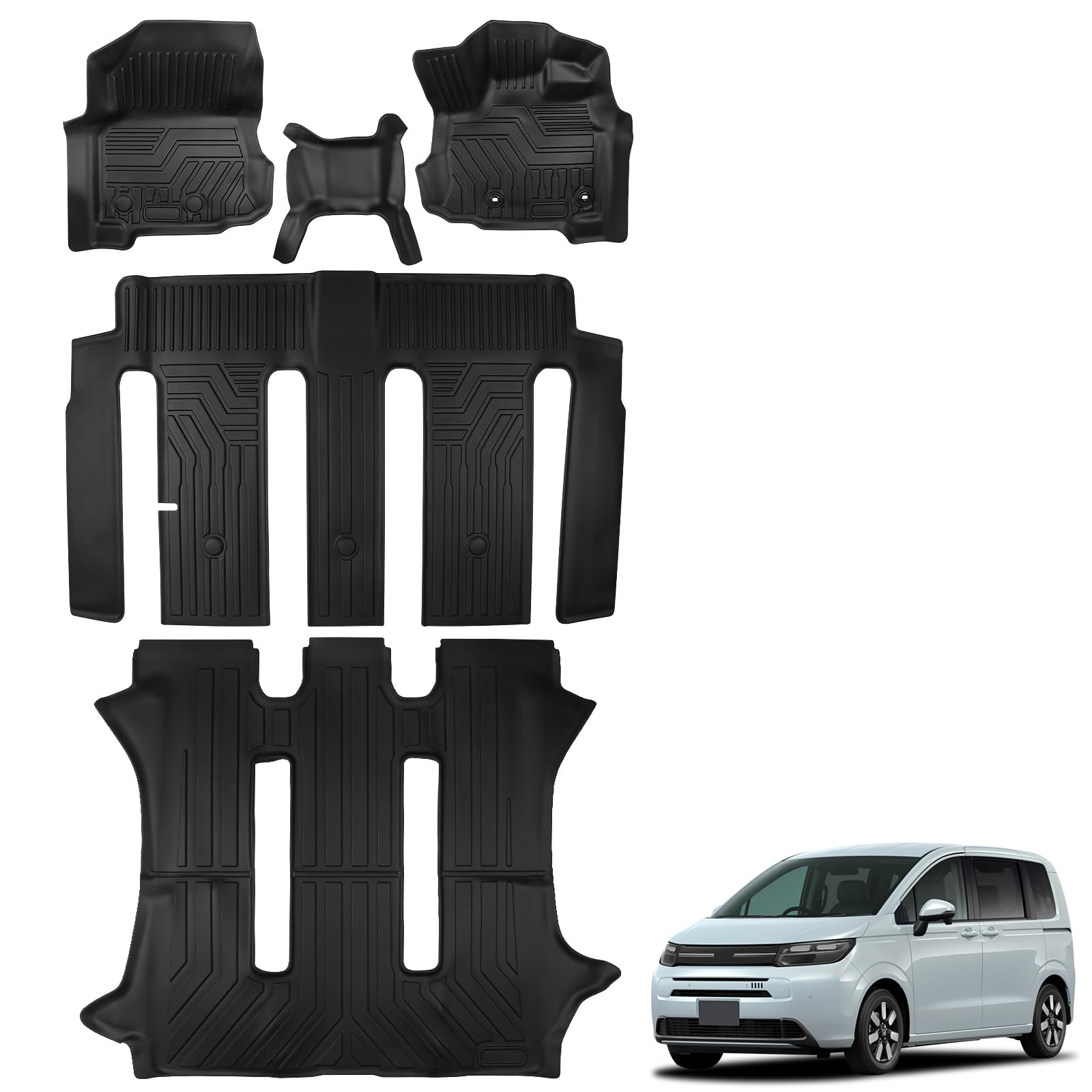 Amazon | 新型 フリード GT系フロアマット 車種専用設計 6人乗り 