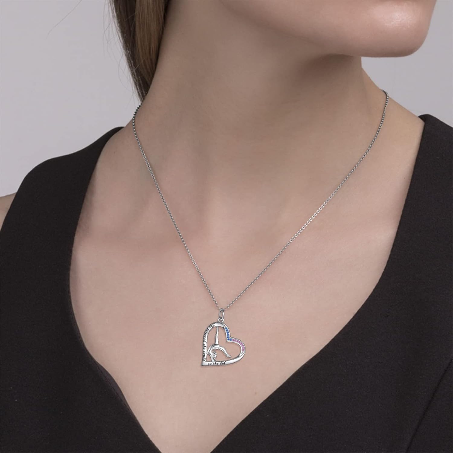 Gymnastics Gifts for Women Gymnast Necklace 925 Sterling Silver Gymnastics Fashion Jewelry Pendant Birthday - Image 5