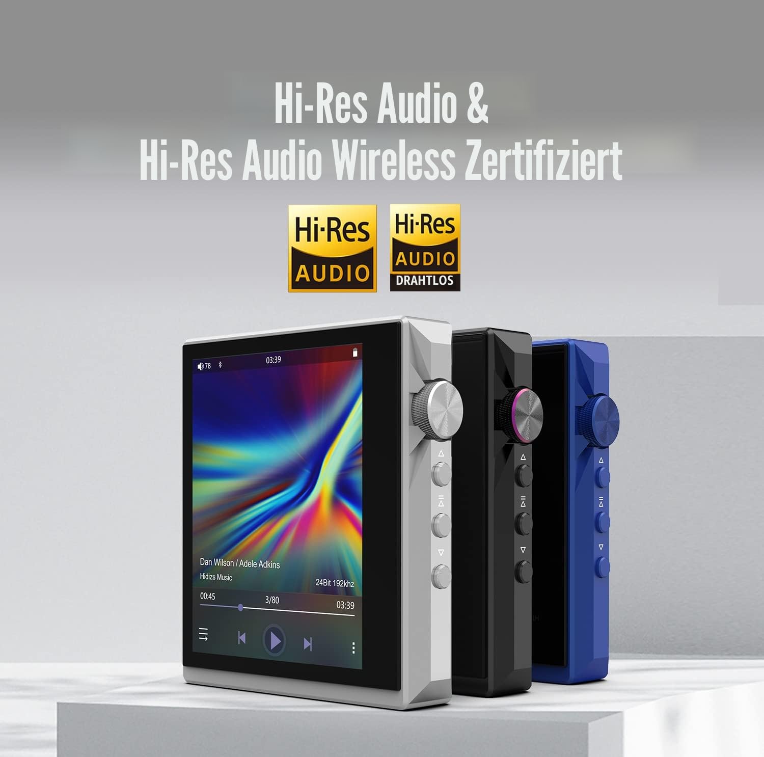 Hidizs AP80 PRO-X Tragbarer symmetrischer verlustfreier MQA-Bluetooth-Musikplayer mit Zwei ESS9219C-DAC-Chips und unterstützt MQA 8X/LDAC/apt-X/AAC/USB DAC/DSD256/HiBy Link Hi-Res Audio Wireless DAP