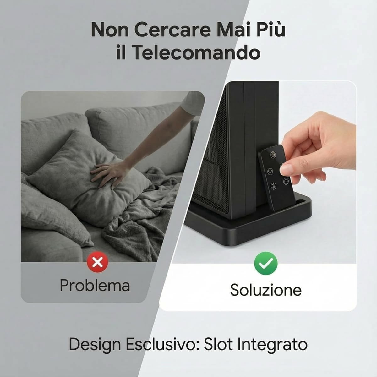 Stufetta Elettrica Basso Consumo con Riscaldamento Rapido, Protezione Multipla e Funzione Oscillazione - 2000W