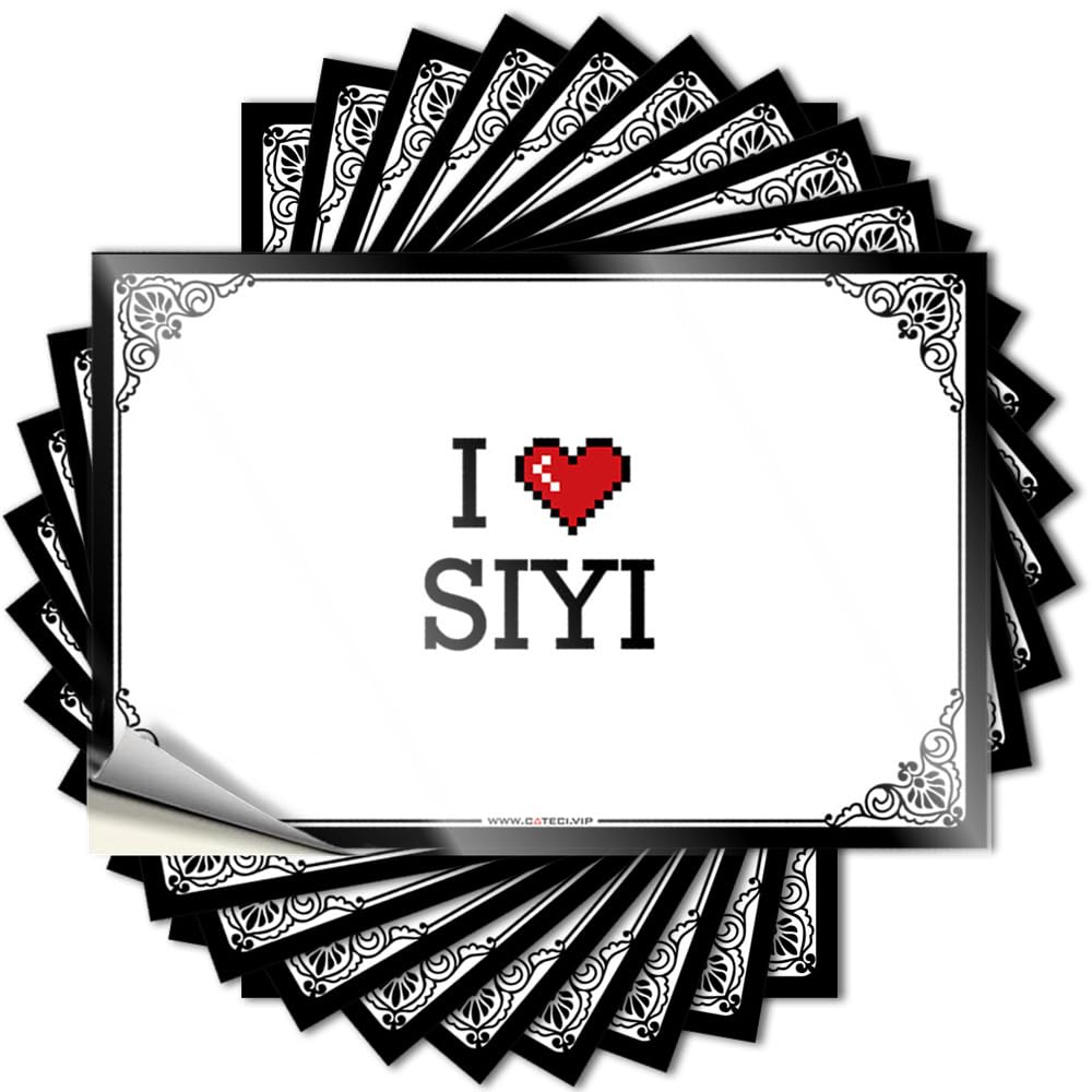 Fzfn Colour Patio Decor Wall Tattoo | I Love Siyi Girly For Fishing Decor(12X18cm)
