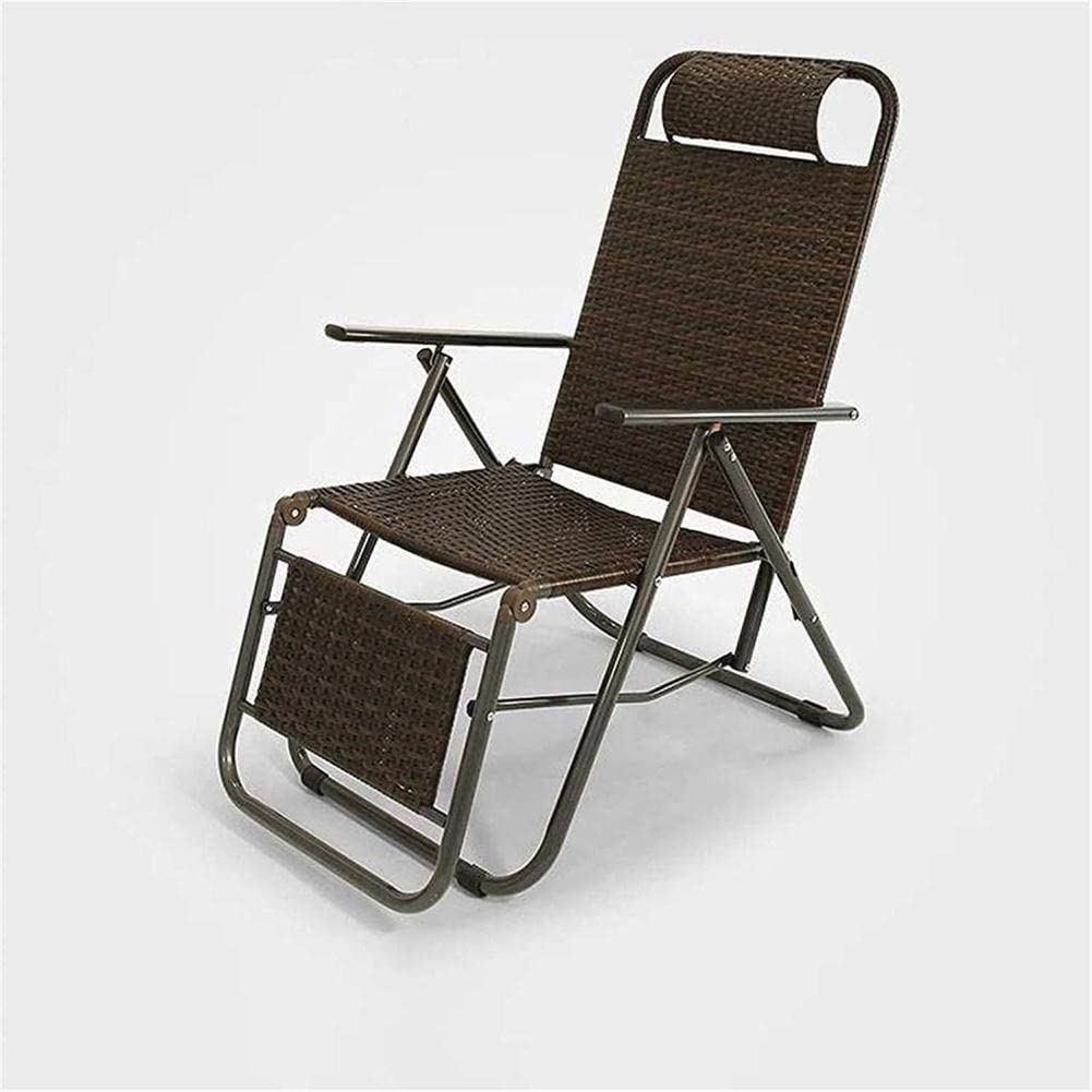 Chaise longue de jardin portable avec dossier inclinable multiposition