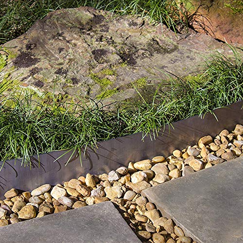 Einfeben Rasenkante 5m 100x18cm Metall Beetumrandung verzinkt Mähkante Beeteinfassung - Länge 5m Höhe 18cm Palisade