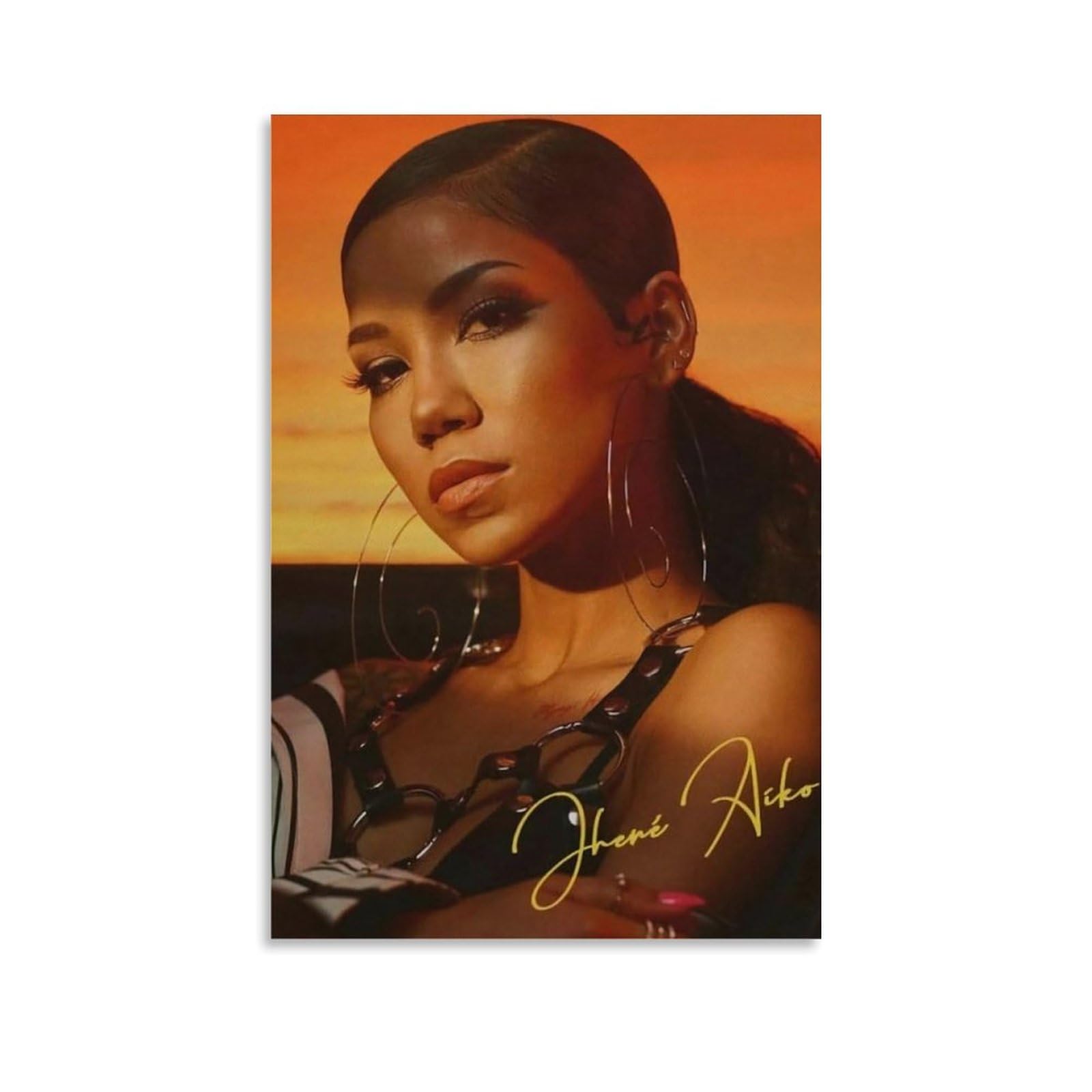 Epedic Jhene Aiko Singer Photo Poster Poster Music Album Cover Poster Wall Art Decor Canvas Poster for Bedroom Artistic Poster Decoration Unframe-style 12x18inch(30x45cm)