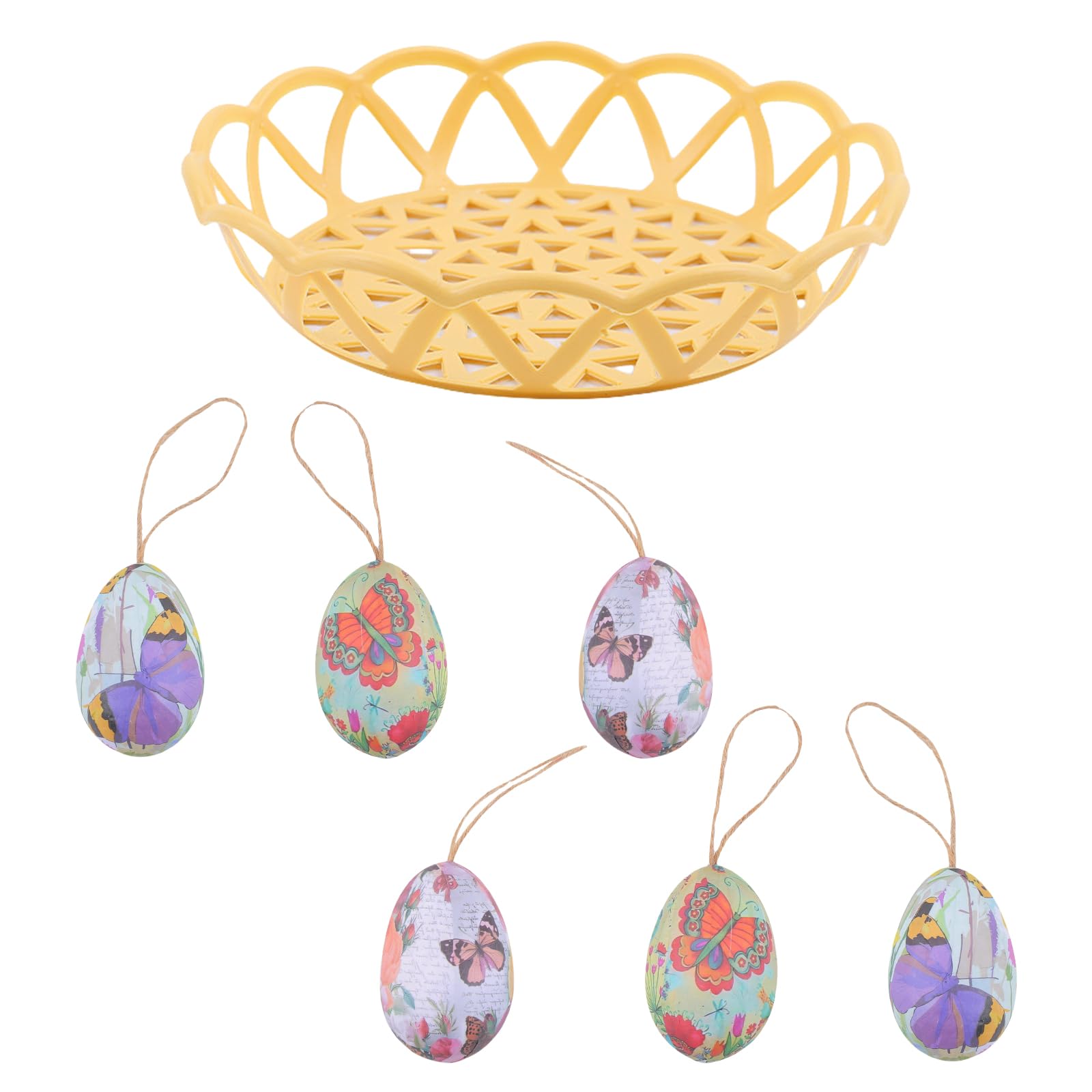 Buxuaaaa F Colorful Easters Eggs Ornament Portable And Sturdy Easy To Hanging Pendant Or Estival Atmospheres At Parties Easters Eggs Ornament