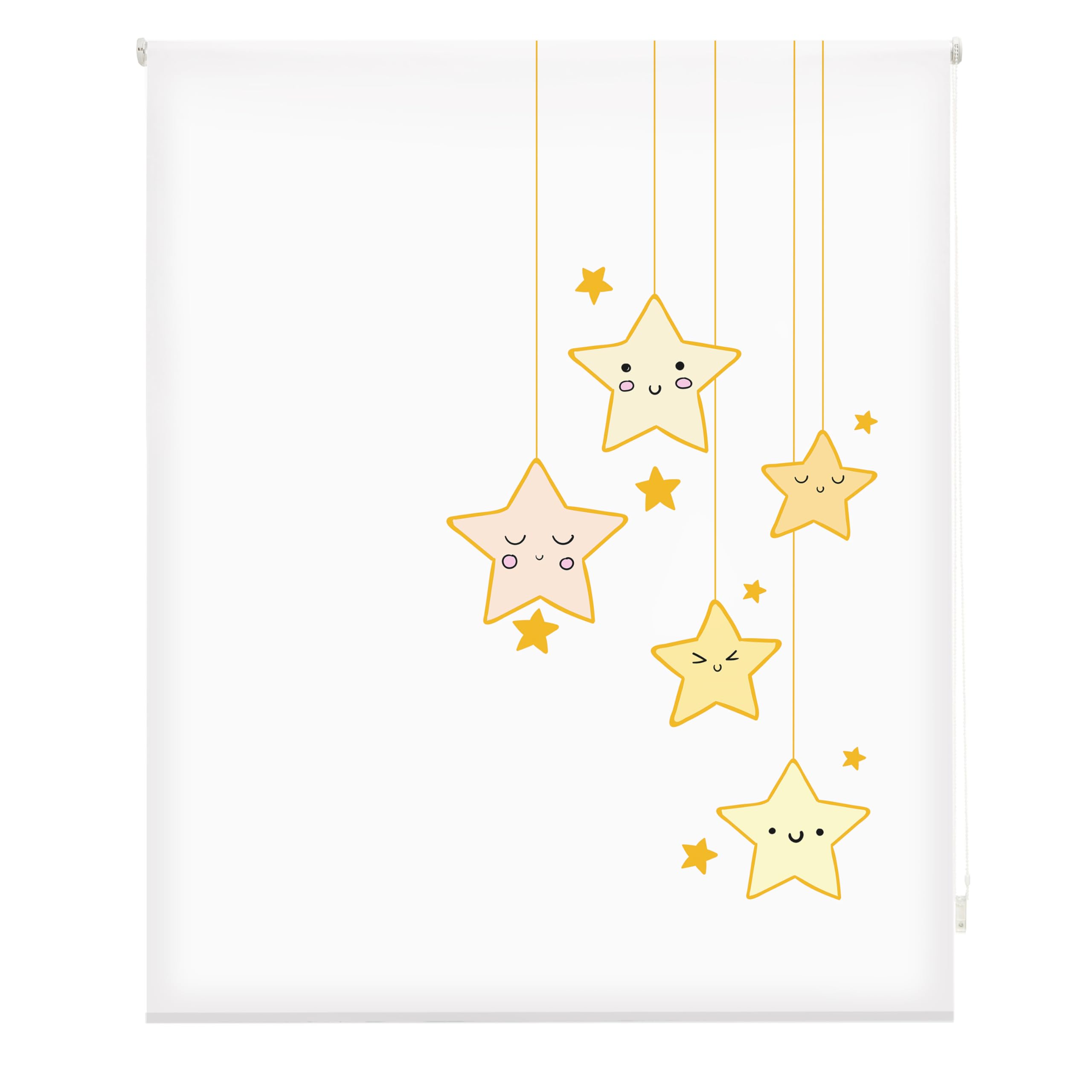 Blindecor Digital Store Enrouleur translucide avec Motif Famille d'enfants Modèle F Nuit étoilée 150 x 180 cm Store Enrouleur occultant 146 x 175 cm