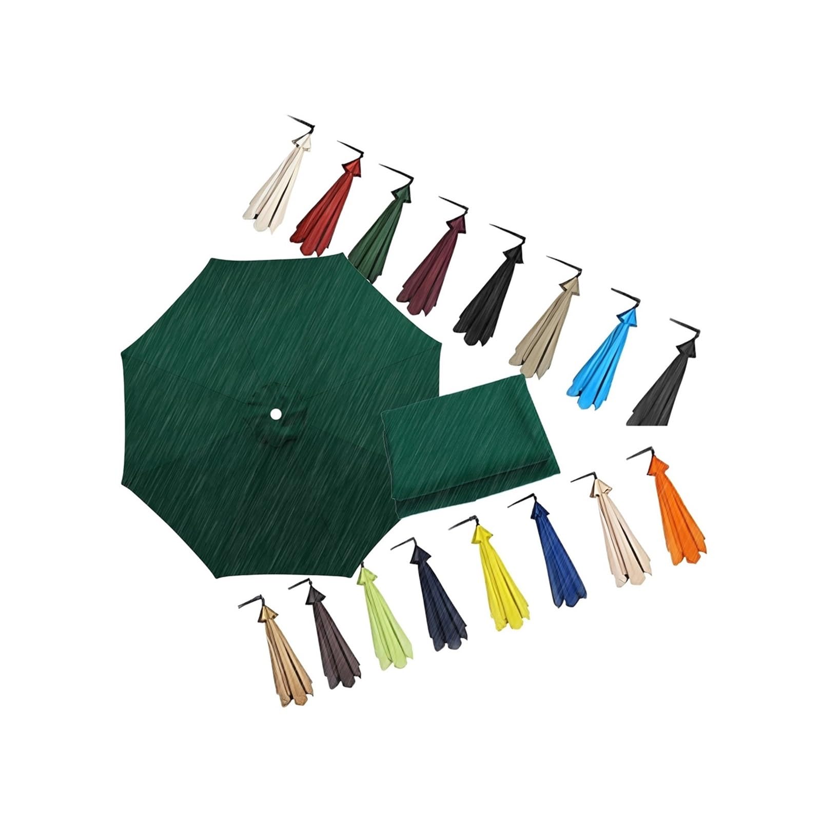 Chingnimon Replacement Umbrella Canopy 6.5-11.5ft, Patio Umbrella Replacement Canopy Only for 6/8 Ribs, Outdoor Table Market Yard Umbrella Replacement