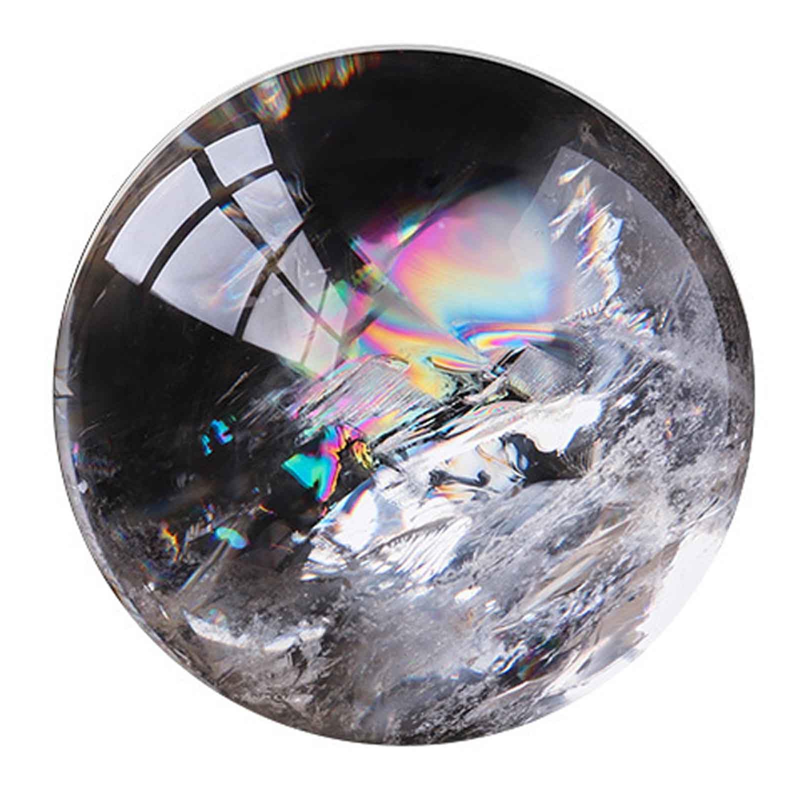 GPDNBIEU Fluorite Crystal Ball, Crystal Ball Gemstone Figurine with Stand for Witchcraft and Decorative Balls Yoga Meditation Feng Shui(3.15in(8cm))