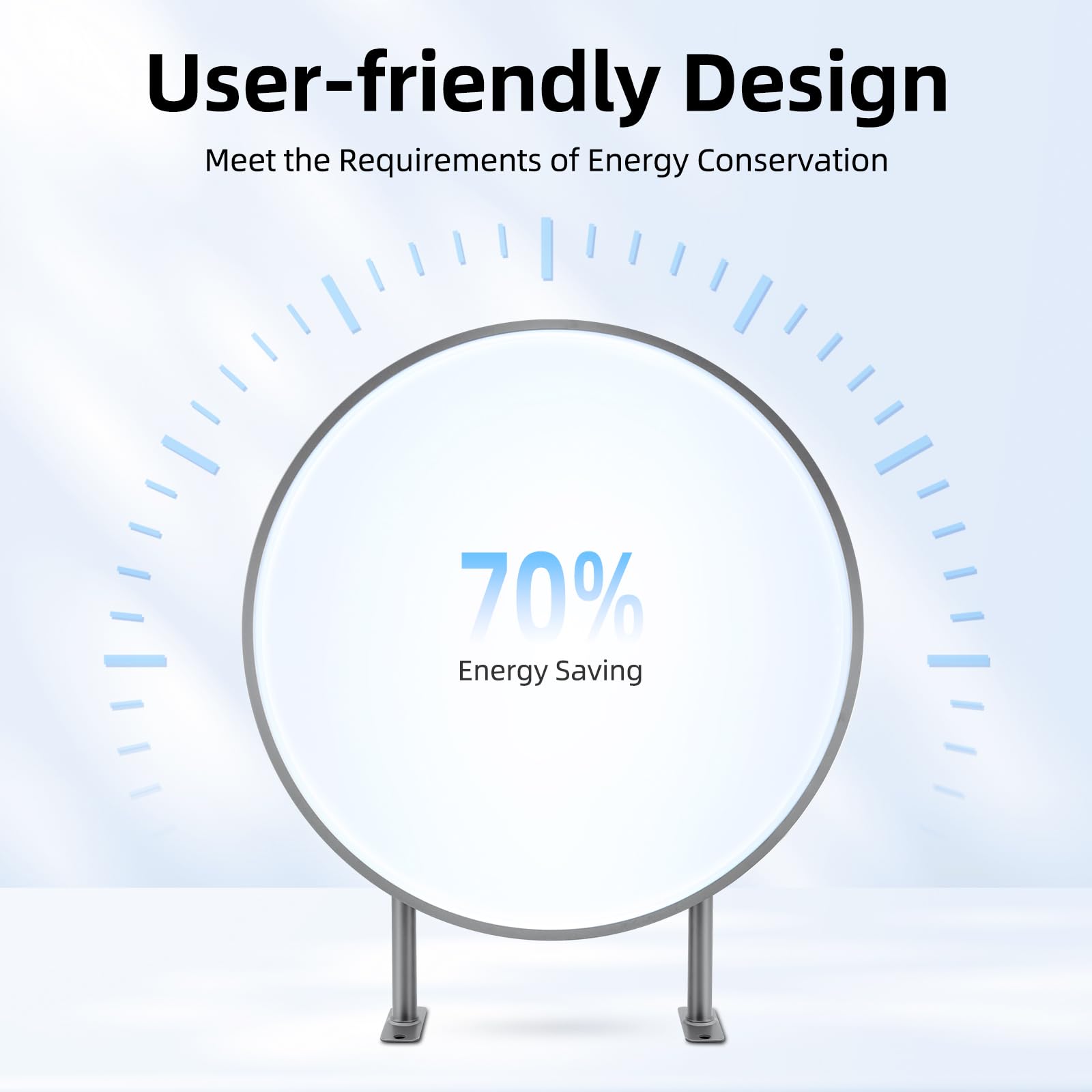 LED Leuchtkasten, Doppelseitig Rund Light Box Leuchtbox Wasserdichte Leuchtschild Leuchtreklame Lichtwerbung 60 cm für Restaurants Imbissbuden Geschäfte (60 cm)