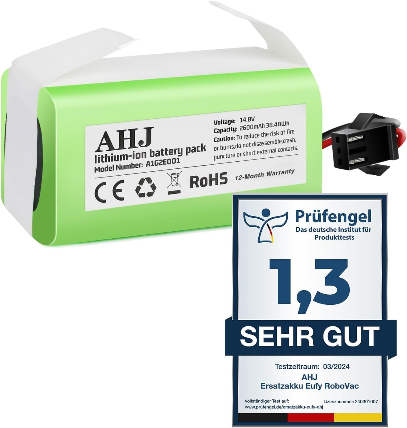 14.4V 2600mAh Li-ion Batteria di Ricambio per Proscenic 850T/850P, per Lefant T700/M520, per IKOHS Netbot S14 S15, per Deebot N79S N79, per Eufy RoboVac 11 11S, per Bagotte BG600/BG700