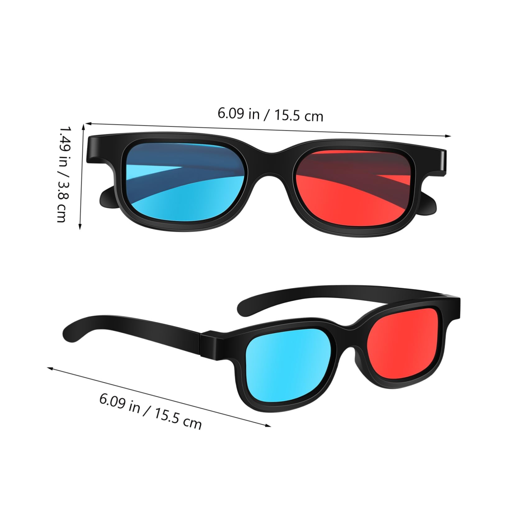 HOMSFOU Gaming Computer Glasses 10 Pcs 3D Glasses with Light Filter for Theater Screens