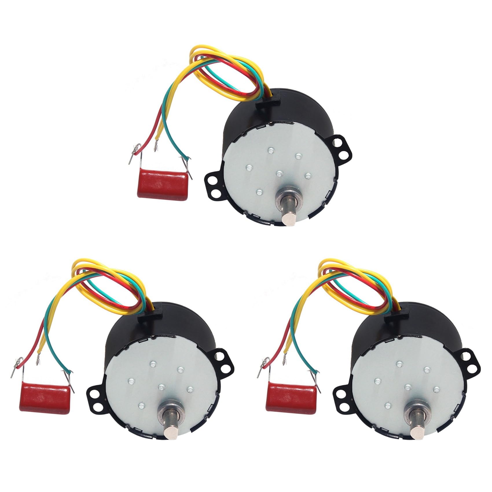 Ctrlzs 3X 50Ktyz Permanent Magnet Synchronous Motor Cw/Ccw Low-Speed High-Torque Motor Ac 220V 6-10W Miniature (30 Rpm)