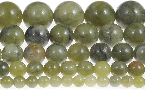 Miniatura 2 de Cuentas de piedra natural de 0.394 pulgadas (0.394 in) de jade sureño redondas y sueltas, piedra energética de cristal curativo, potencia curativa