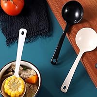 Vista 8 de UPKOCH Cucharas de sopa desechables grandes de plástico, cucharón de papilla, cucharón de papilla, cucharas para servir cucharas para fideos ramen