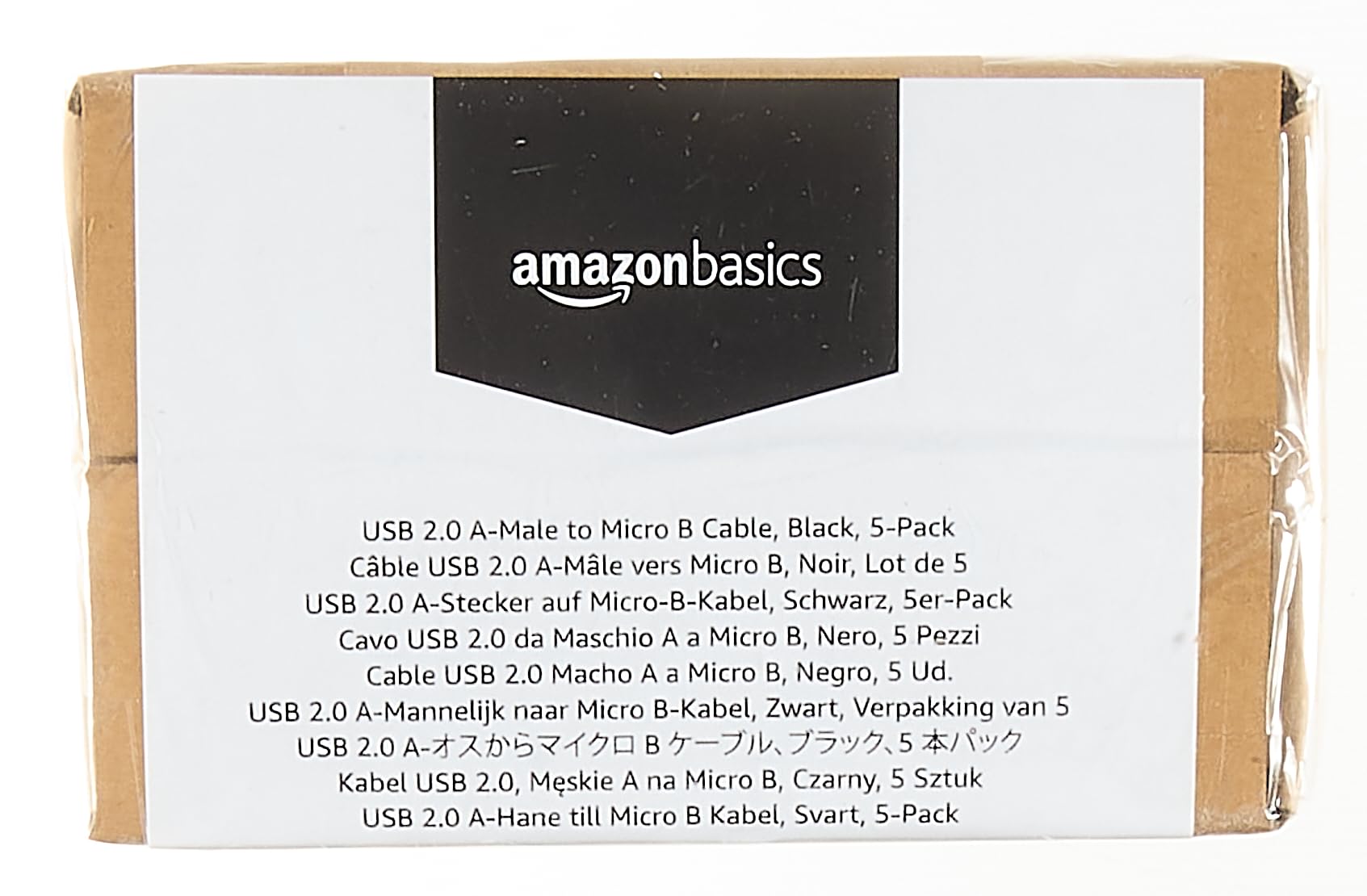 Amazon Basics 2-Pack USB-A to Micro USB Charging Cable, 480Mbps Transfer Speed with Gold-Plated Plugs, USB 2.0, 6 Foot, Black