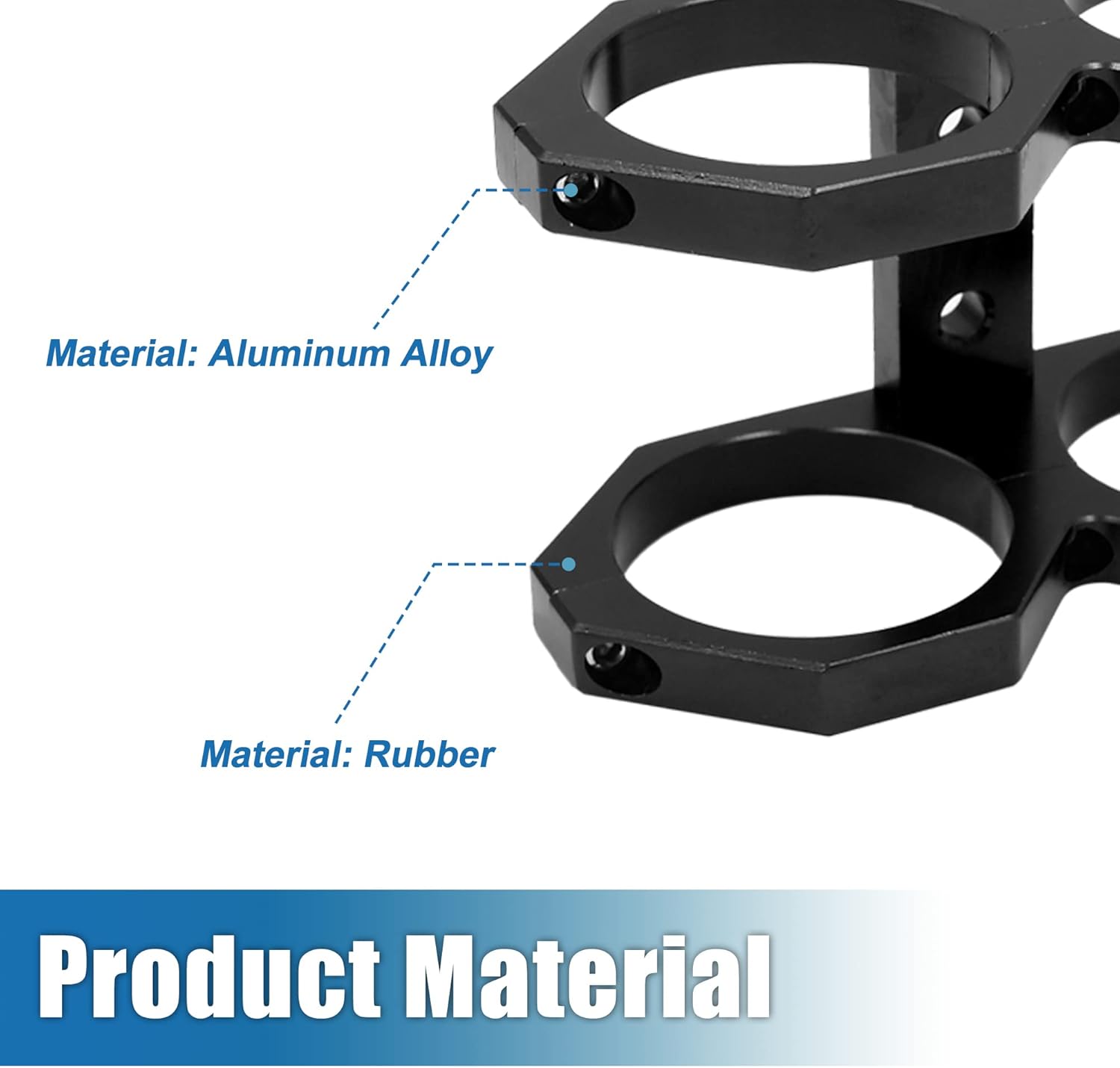 uxcell 60mm Dia Black Car Dual Fuel Pump Mounting Bracket Filter Clamp Cradle Universal Aluminum Alloy Replacement