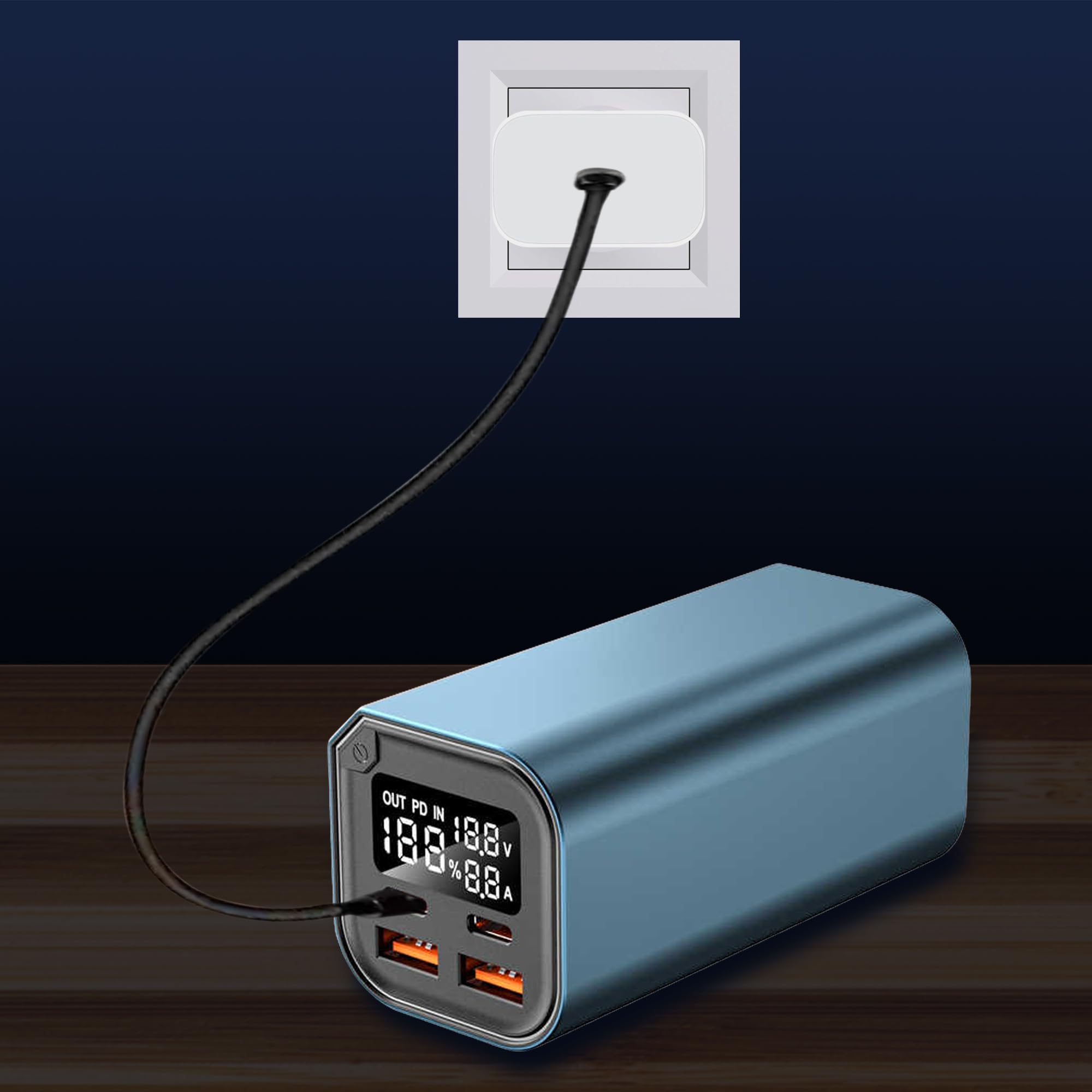 Powerbank ENERON 100 W 20 000 mAh szybka ładowarka 2 x USB-C / 2 x USB-A akumulator przenośny