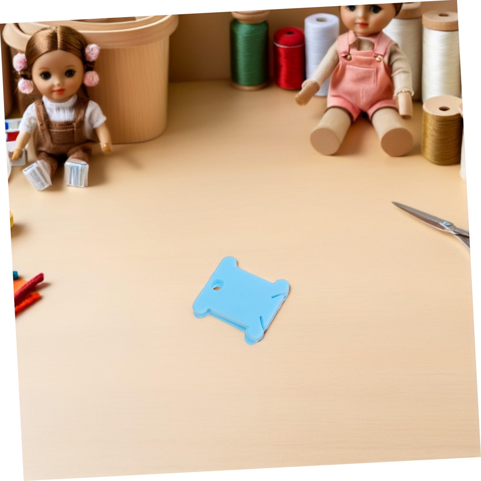 PLAFOPE 500 Stück Stickgarn Spulen Kunststoff Organizer Bobbins für DIY Kreuzstich Nähgarn Aufbewahrung Fadenhalter Stickfaden Wickelplatte Kunststoffspulenhalter Garnrollen