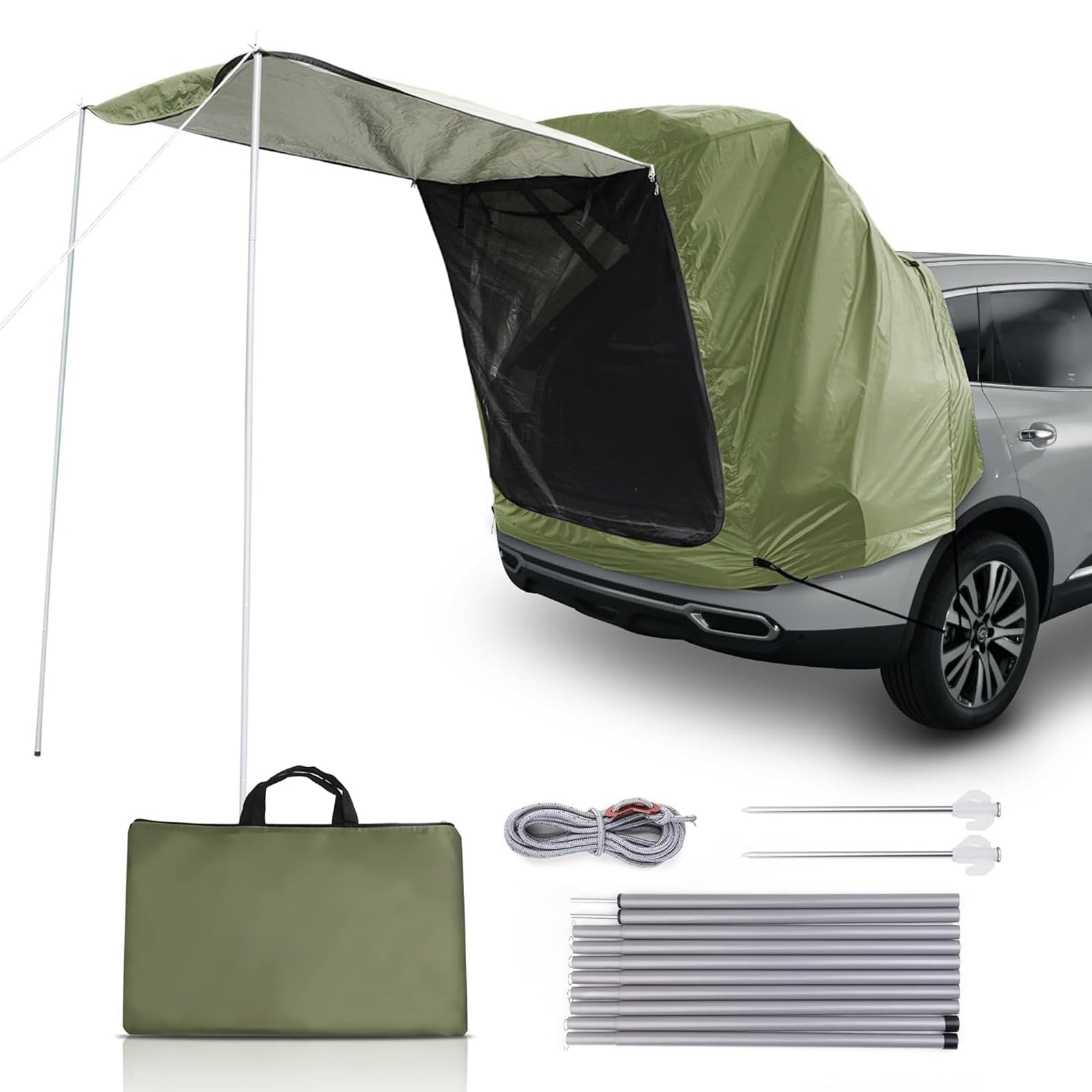 Tienda de campaña Trasera para Coche con mosquitera, Toldo Impermeable para Camping, para SUV, toldo para Camping y Aventuras al Aire