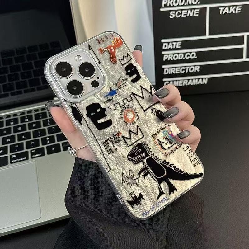 Guitar Music Phone Case for iPhone 17 Pro,Shiny Silver Feather Yarn Style Soft TPU Anti-Slip Case for Girls Boys,Glitter Shockproof Protective Phone Cover for iPhone 17 Pro image 4