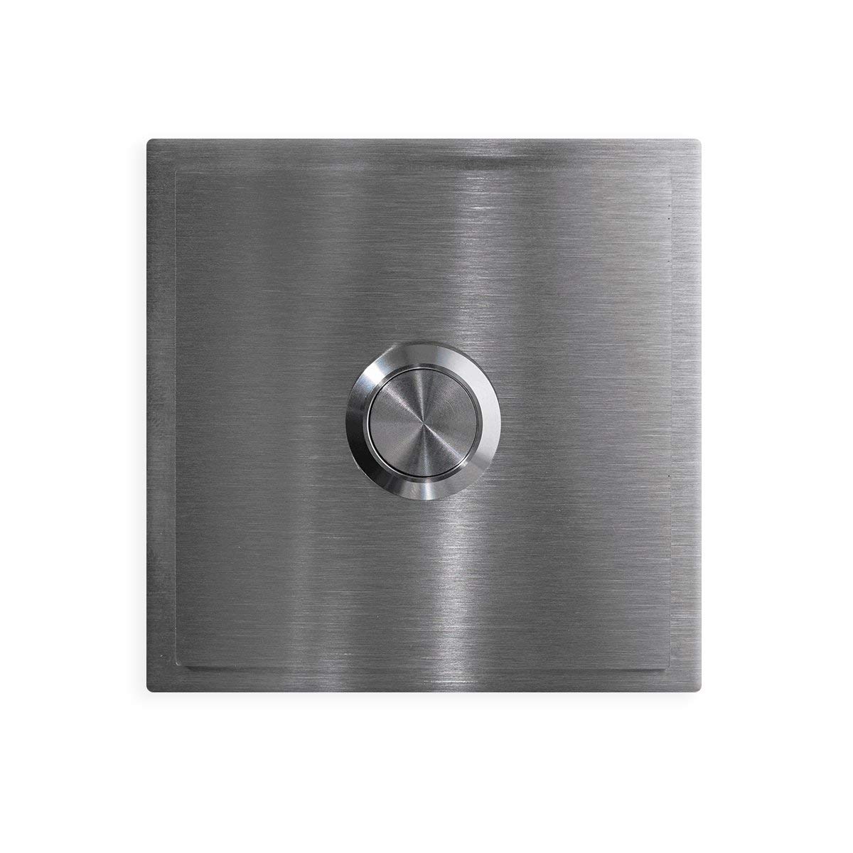 Metzler-Trade campanello acciaio inox 80x80 mm da parete incasso pulsante LED opzionale IP67 design moderno personalizzabile incisione laser resistente intemperie installazione semplice lunga durata