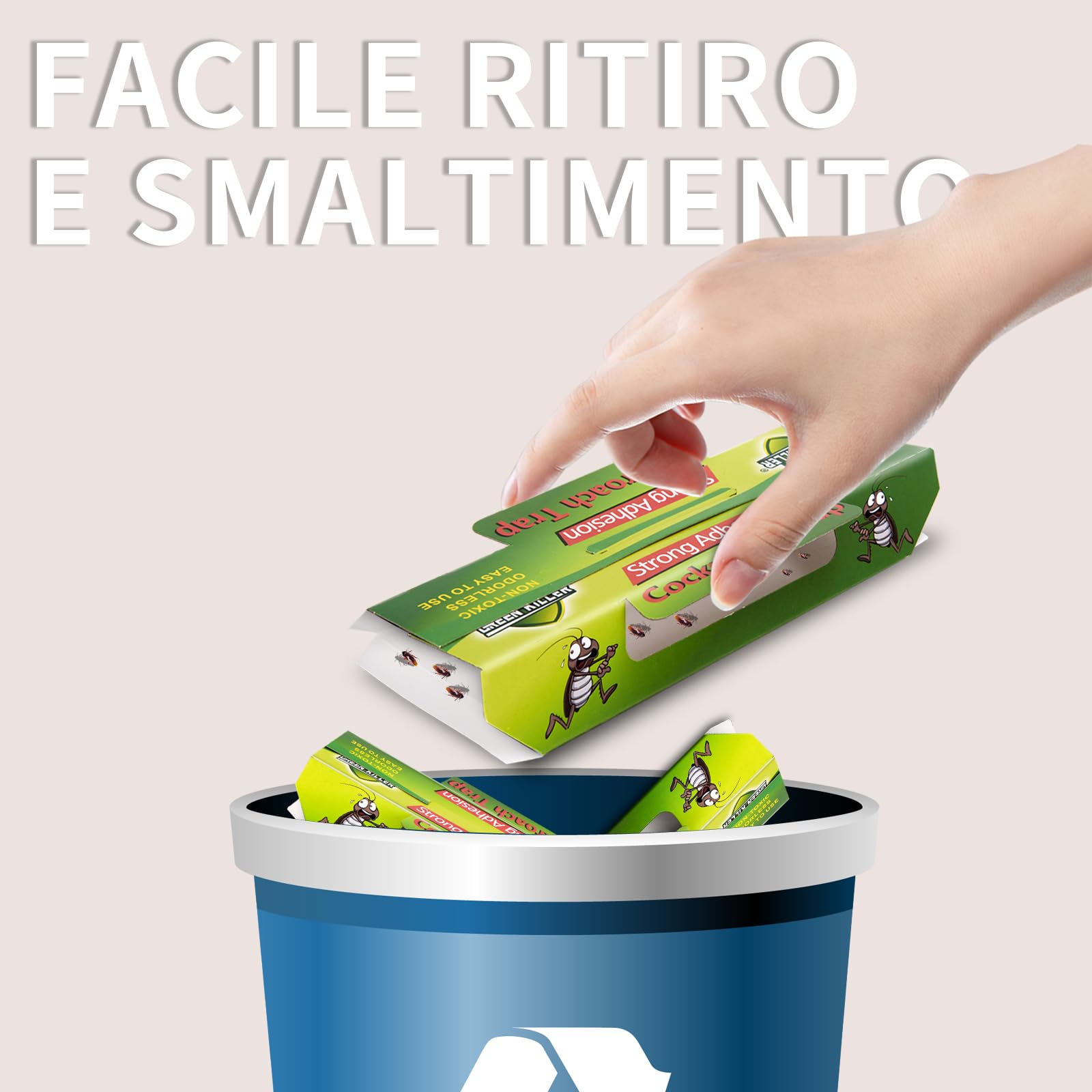 25 Pezzi Trappole Scarafaggi e Blatte Atossico e Insapore Trappola per catturare Scarafaggi Blatte per Casa, Cucina, Soggiorno, Bagno, Camera da Letto, Ufficio, ecc, Proteggi la Famiglia