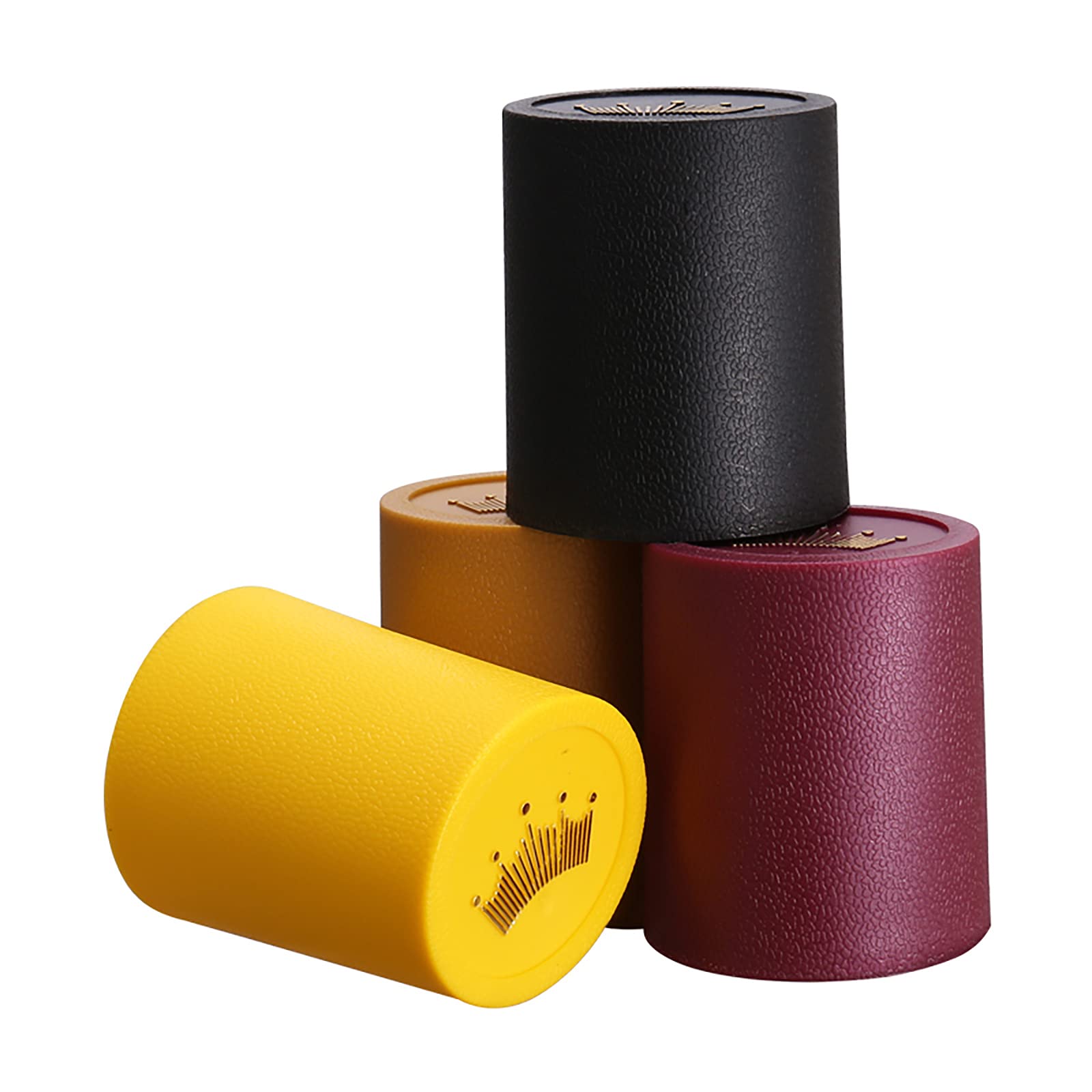 10 Sets Würfelbecher Würfelbecher Würfelbecher Würfelbecher Reisegeschenk Kronen-Design Goldener Kunststoff inkl. 10 Becher und 60 Würfel