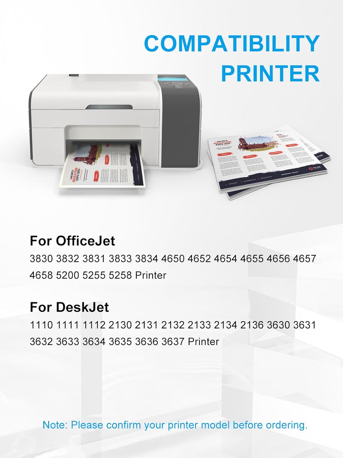 63XL Ink Cartridge Combo Pack Remanufactured for 63XL Black Tri-Color 63 Works for Envy 4510 4520 4511 4650 4655 5255 5258 5200 OfficeJet 3830 3836 DeskJet 1110 3630 Printer