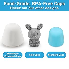 Self-Closing XXL Toothpaste Caps 3-Pack White, Sensodyne Pronamel Compatible by Tilcare - No Waste Cap Dispensers for Easy Use - Mess-Free Toothpaste Lids - Food Grade Silicone & BPA-Free Toppers