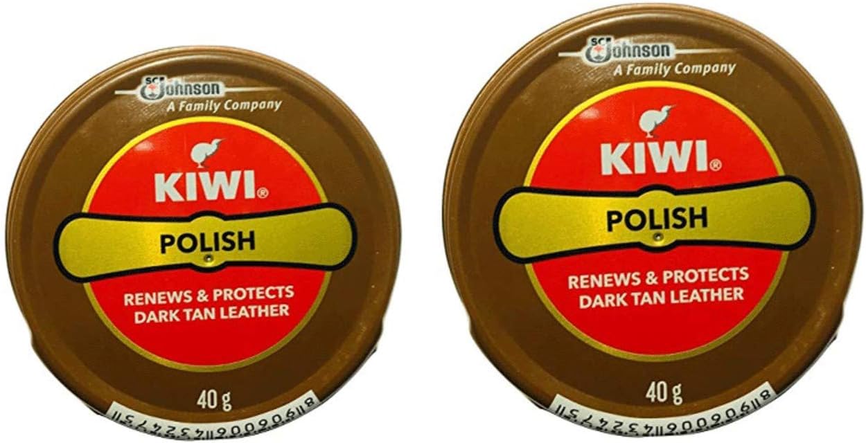 kiwi()^ By COOLEST Shoe Polish Paste Dark Tan (Pack Of 2)