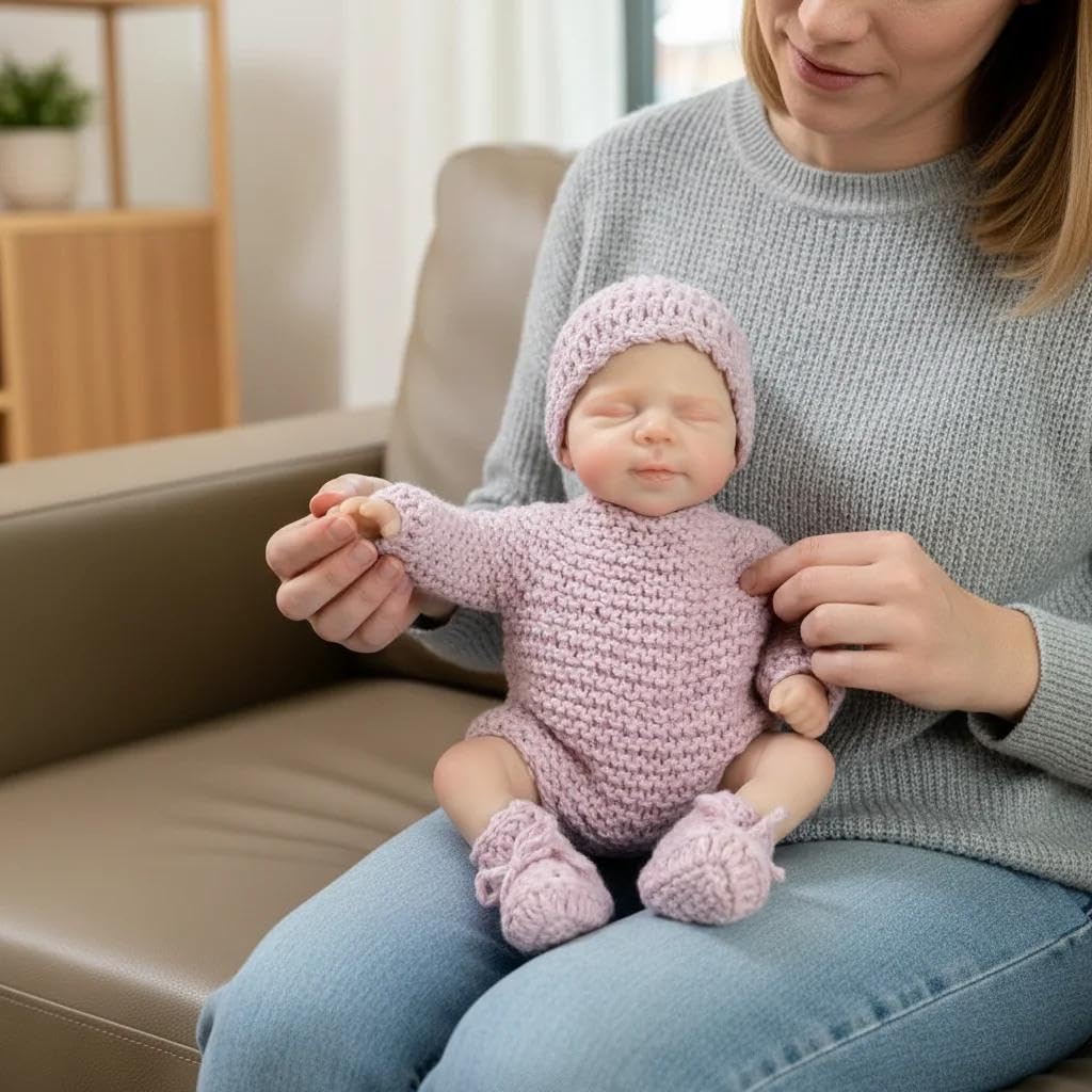 RXDOLL Mini Reborn Baby Dolls solidny silikon na całe ciało dziewczyna 30 cm pełne silikonowe lalki Reborn realistyczne lalki noworodka możliwe prezenty dla kolekcjonerów i dzieci 3+