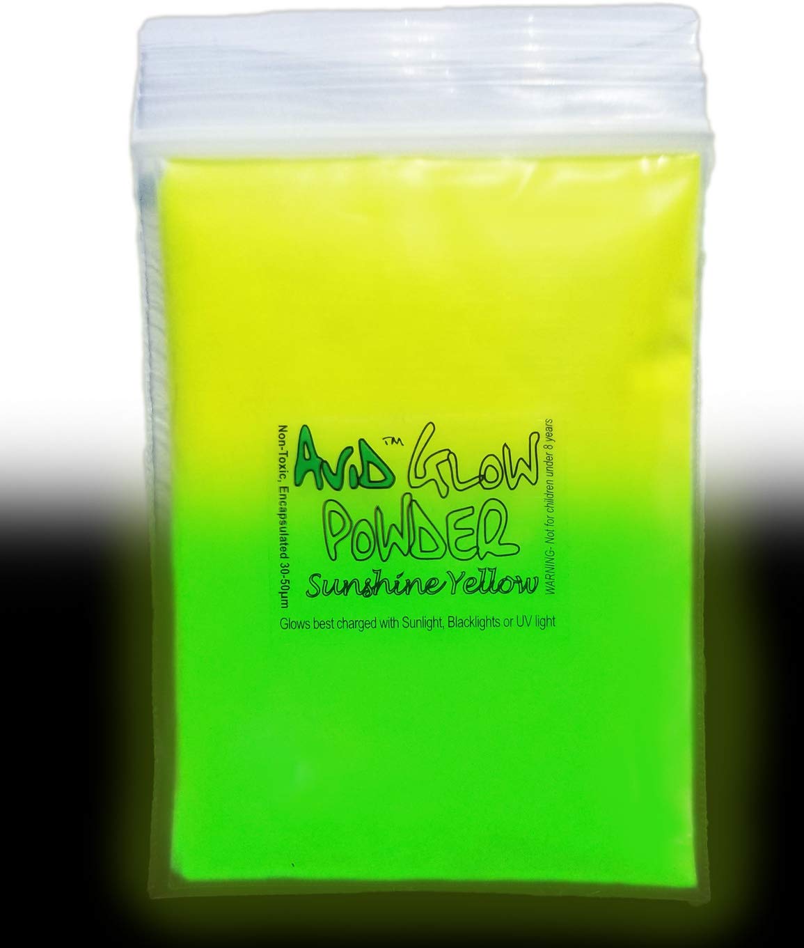 Neon Yellow Glow Powder-2.9oz (80g) Fluorescent Yellow in Daylight/Yellow-Green Glow in The Dark Pigment Powder for Resin, Slime, Nail Polish, Paints, Coatings, Acrylic Powder