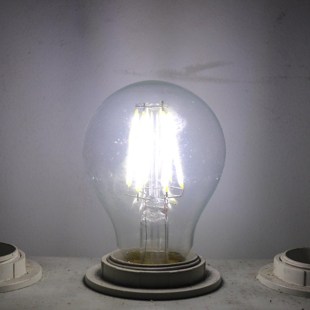 Mengjay 20x LED Lampe E27 Kaltweiß 6W, ersetzt 50W Glühlampe, 500lm, Filament Birne, 360°, 10er Pack