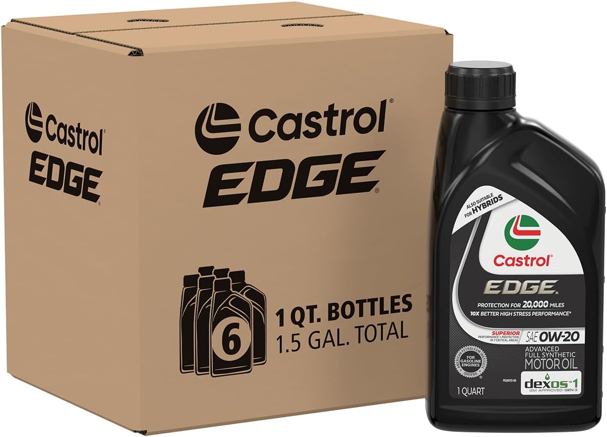 Castrol 06011 – 6pk Edge 0 W20合成モーターオイル