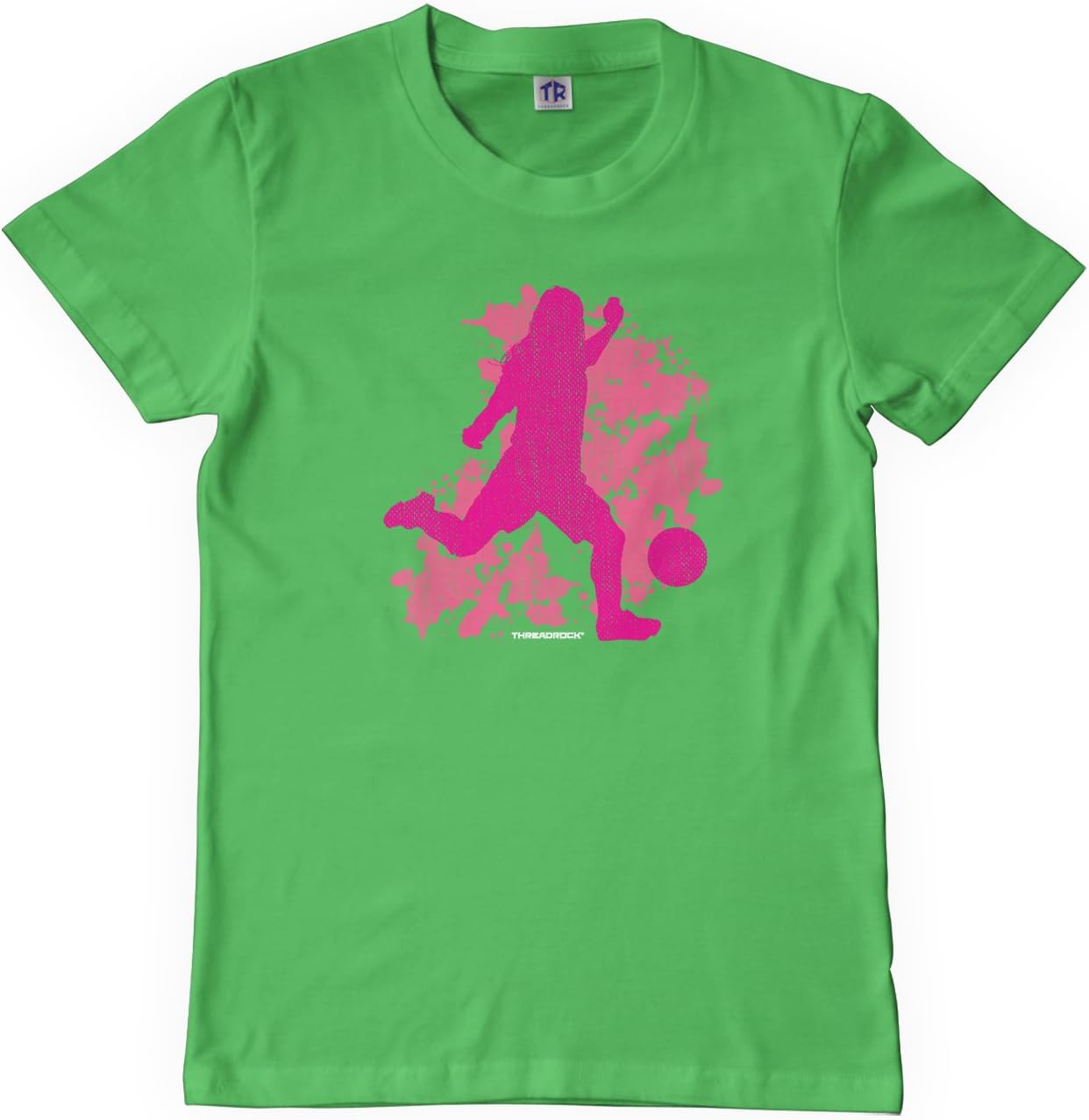 Threadrock Big Girls' Soccer Player Youth T-Shirt