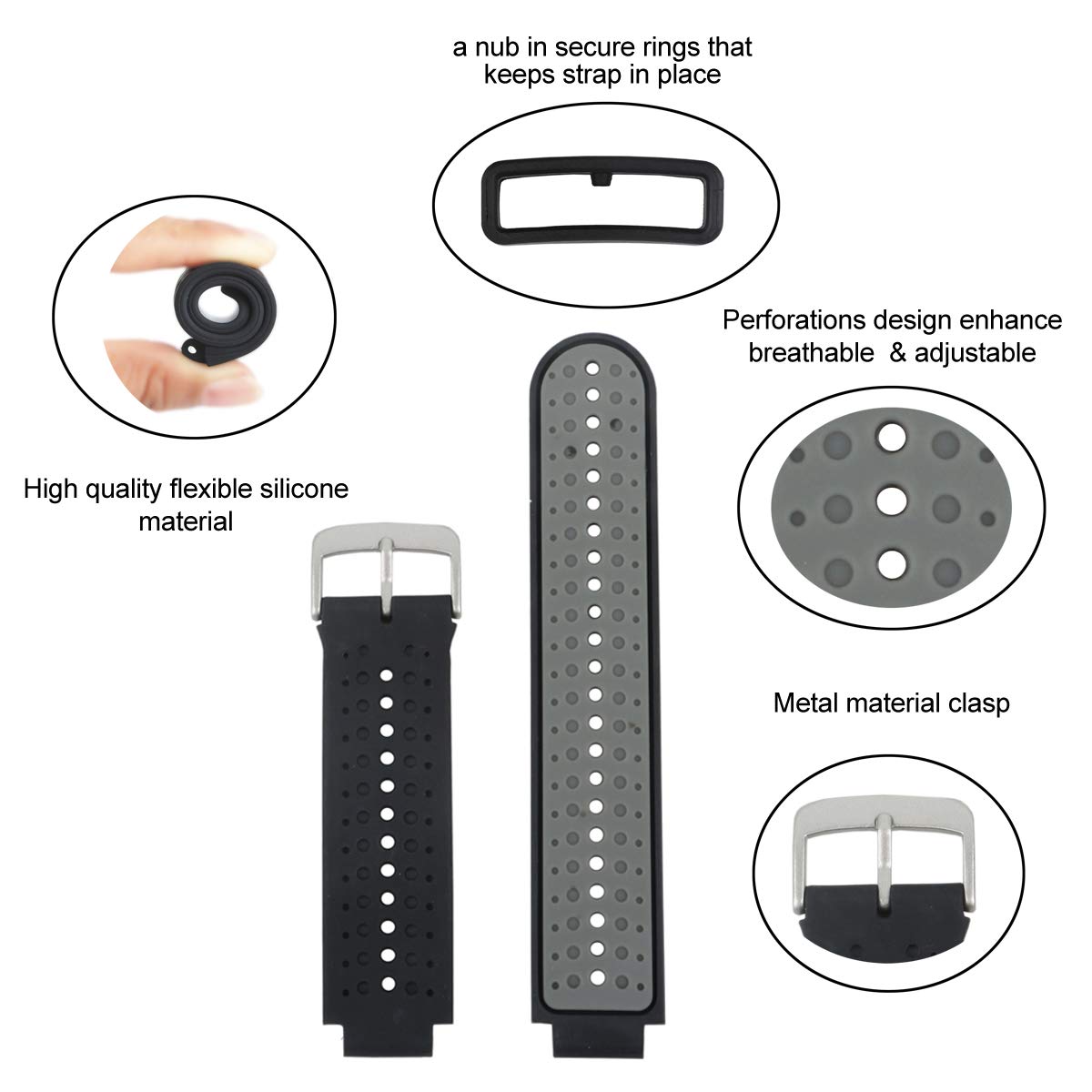 Replacement for Garmin Forerunner 235 Watch Strap/Garmin 735xt Watch Strap - Image 3